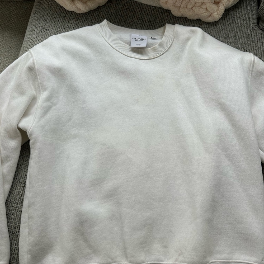 Women TNA White Crewneck sweat fleece